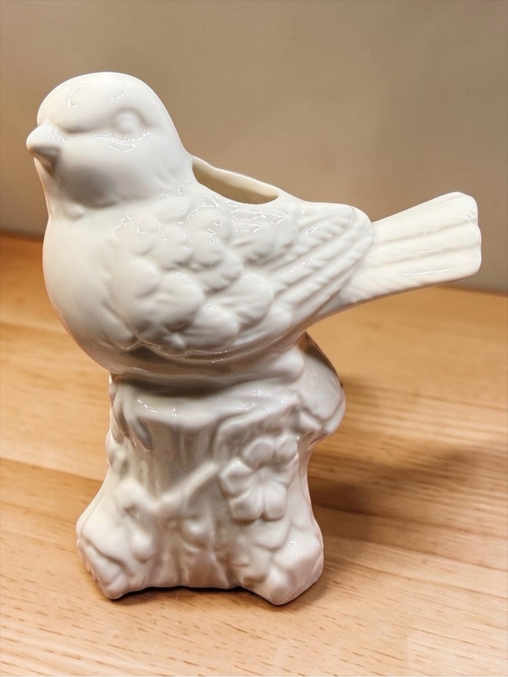 White Bird Planter Figurine